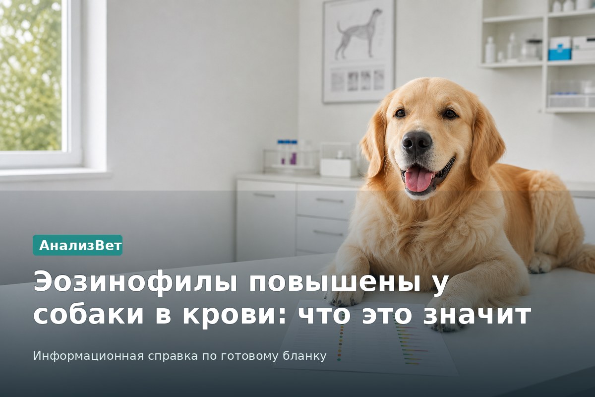 Инфографика АнализВет: Эозинофилы повышены у собаки в крови: что это значит