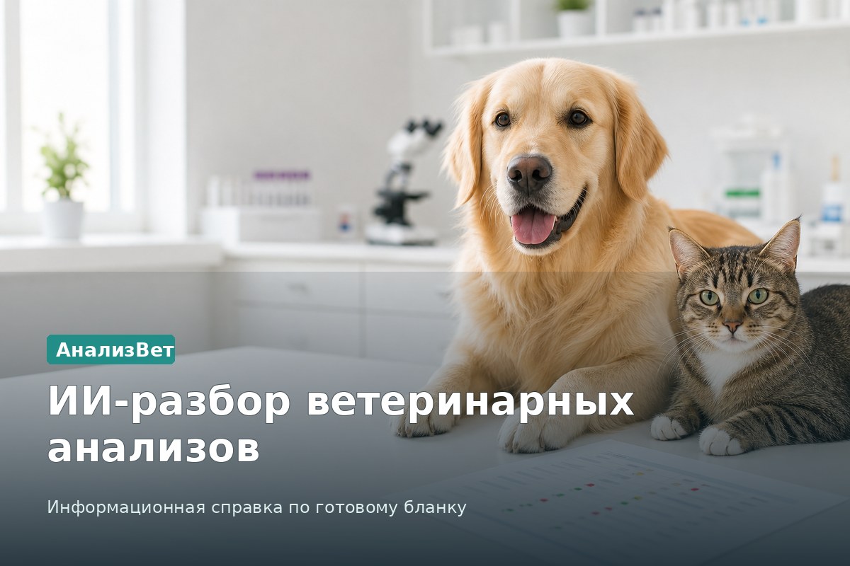 Инфографика АнализВет: ИИ-разбор ветеринарных анализов