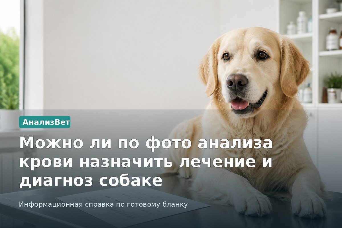Инфографика АнализВет: Можно ли по фото анализа крови назначить лечение и диагноз собаке