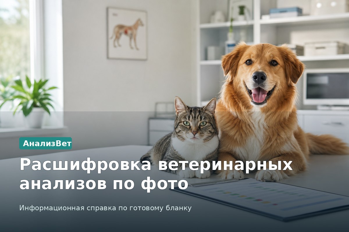 Инфографика АнализВет: Расшифровка ветеринарных анализов по фото